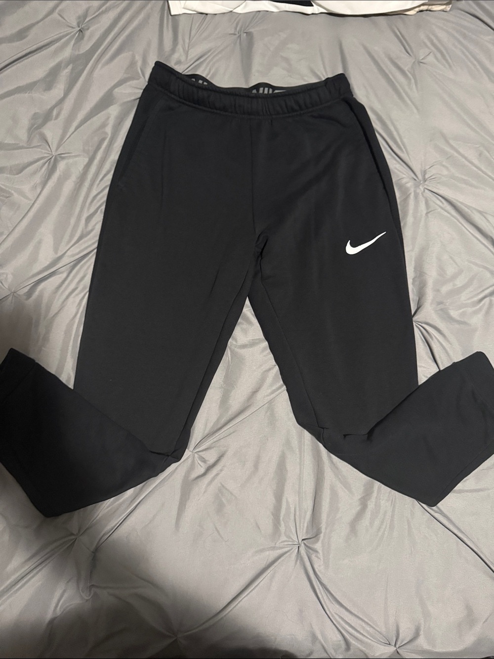 Men’s Nike Black Joggers with White Swoosh